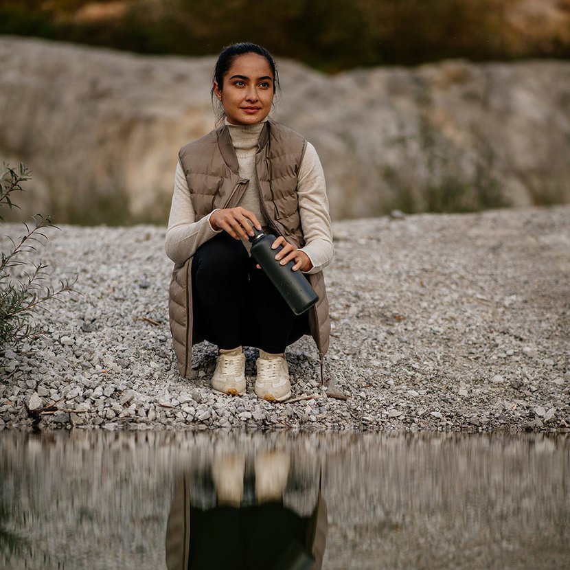 Zdravá fľaša EQUA TIMELESS Dark, 1000 ml kovová fľaša